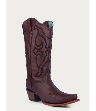 Corral Boot Co Z5188 Brown Embroidery Snip Toe