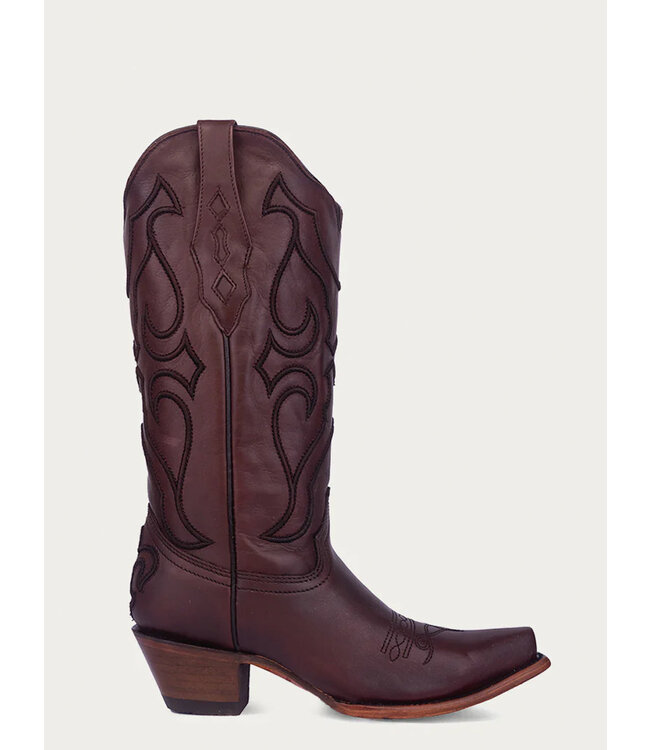 Z5188 Brown Embroidery Snip Toe