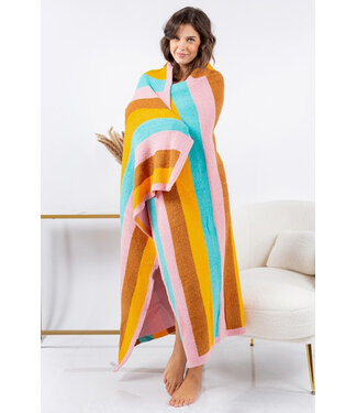 judson & co Multi Colored Stripe Cozy Blanket