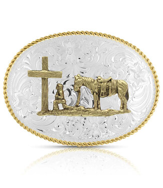 Oval Praying Cowboy Buckle 1849-731L