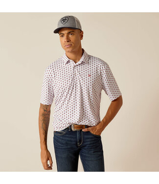 Ariat Intl 10048777 All Over Print Polo White