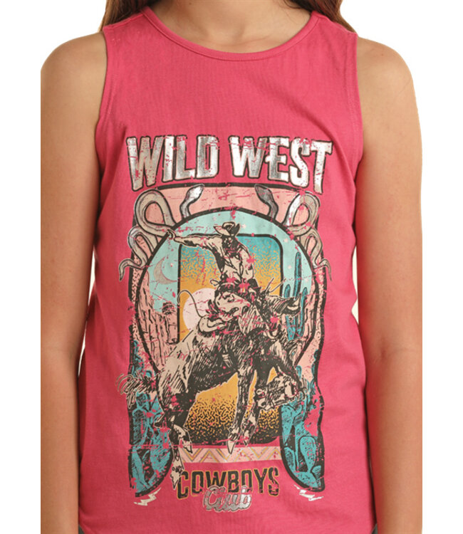 BG20T03626 GIRLS TANK HOT PINK