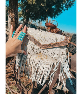 Haute Southern Hyde The Golden Hour Cowhide Purse
