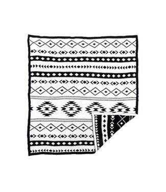 Wona Trading White Aztec Bold Cozy Blanket