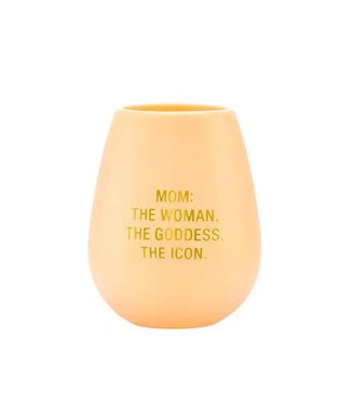about face designs Mom: The Goddess Wine Cup