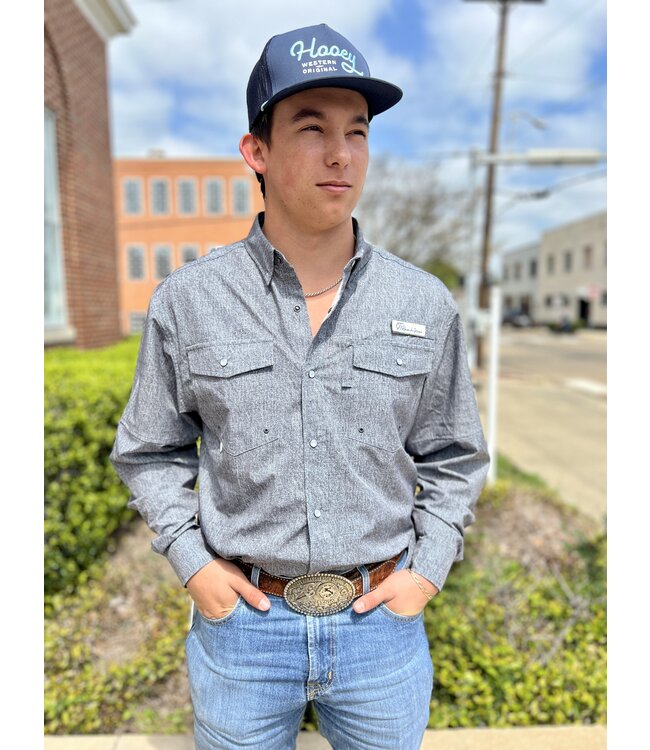 The Cutter Performance Shirt Black Chambray