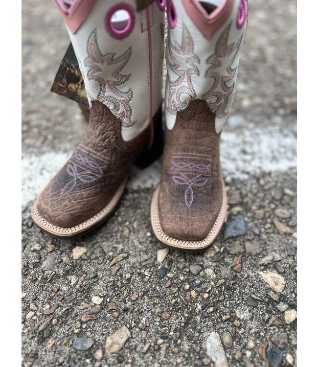 BSC1992 White Top Pink Square Toe