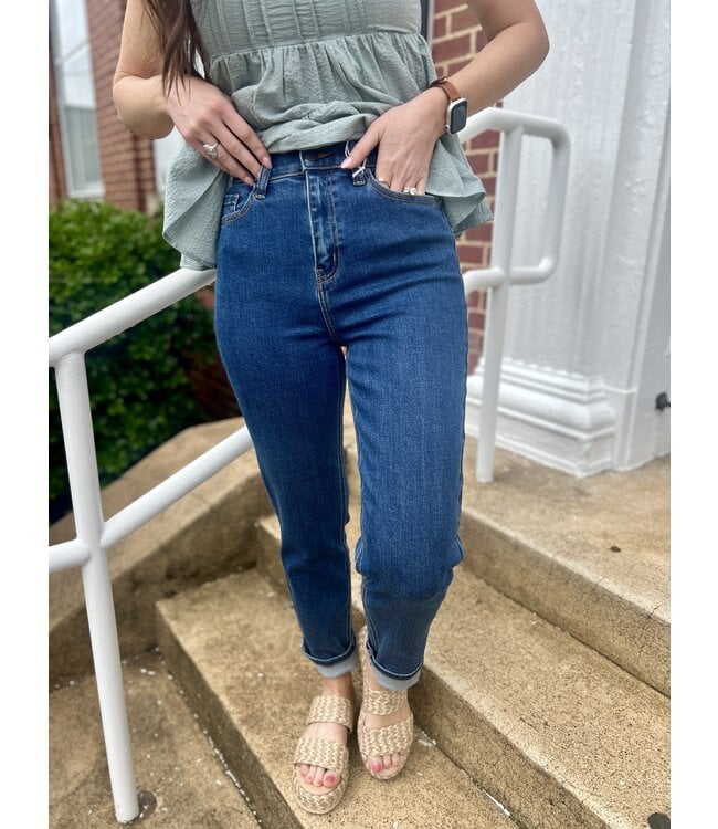 High Rise Mom Jean WV18977M-DK