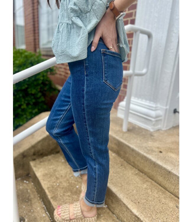 High Rise Mom Jean WV18977M-DK