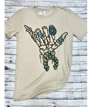 blume & co Turquoise Skeleton Tee