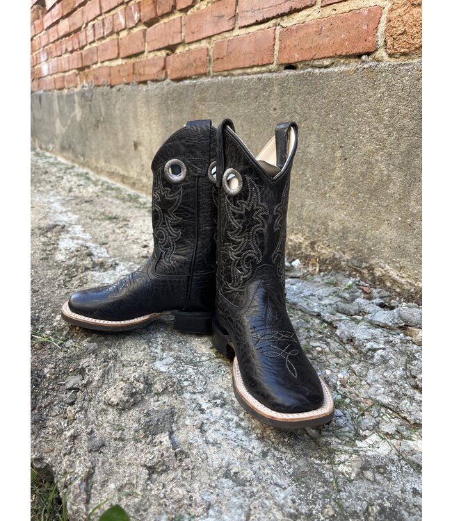 BSC1989 Black on Black Square Toe