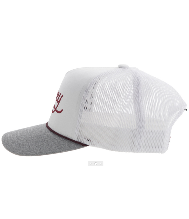2460T­WH OG Hooey White 5­Panel Trucker