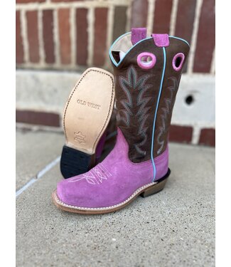 Old West Youth Pink Cutter Toe 8210