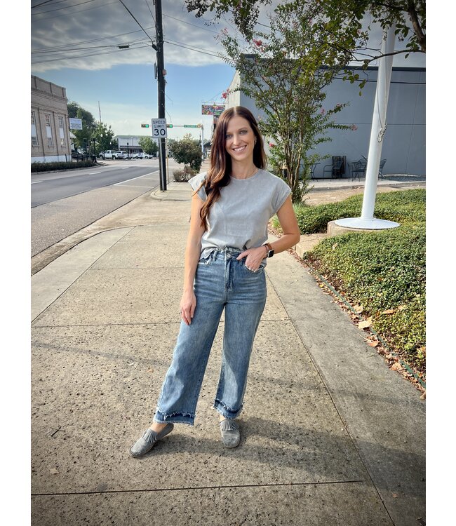 High Rise Distressed Jean SB8027