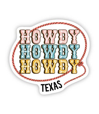 Big Moods Howdy Lasso Texas Text Sticker