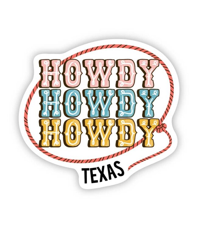 Howdy Lasso Texas Text Sticker