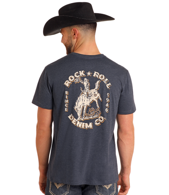 BU21T05605 Bronco Tee Indigo