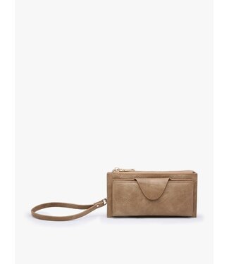 Jen & Co WL0004RF Kyla Rfid Wallet w/ Snap Closure Taupe