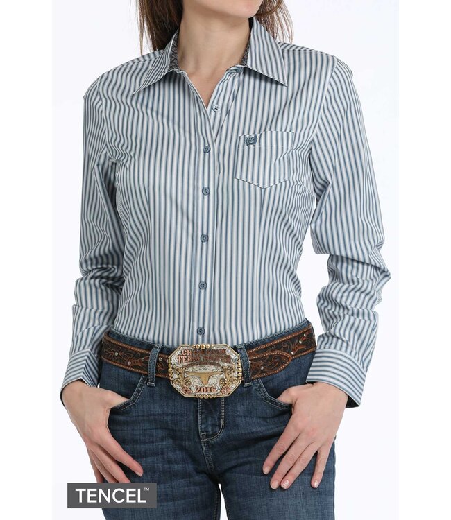 Ladies LS Blue Stripe MSW9164230