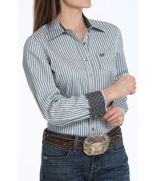 Ladies LS Blue Stripe MSW9164230