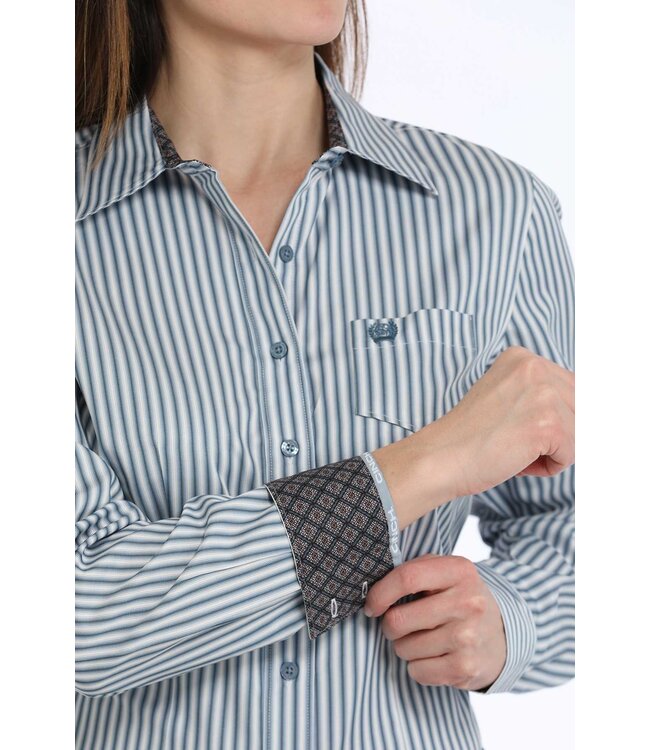 Ladies LS Blue Stripe MSW9164230