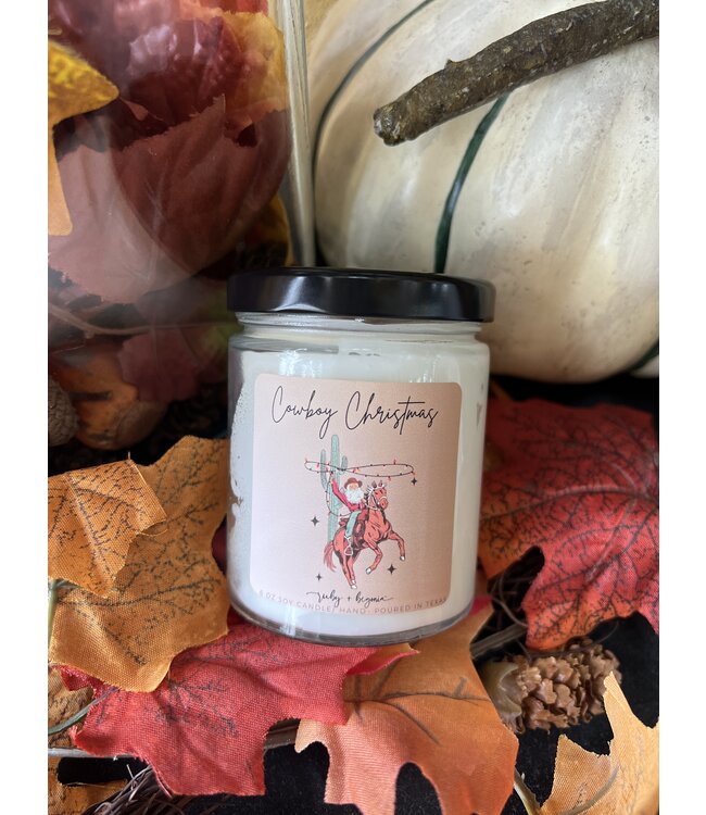Cowboy Christmas Pop Jar Candle