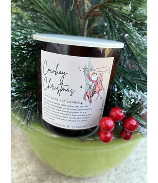 Ruby & Begonia Cowboy Christmas Candle