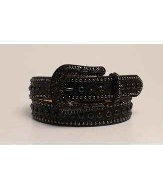 M&F Western Ladies Black Rhinestone Belt N3410201 R2