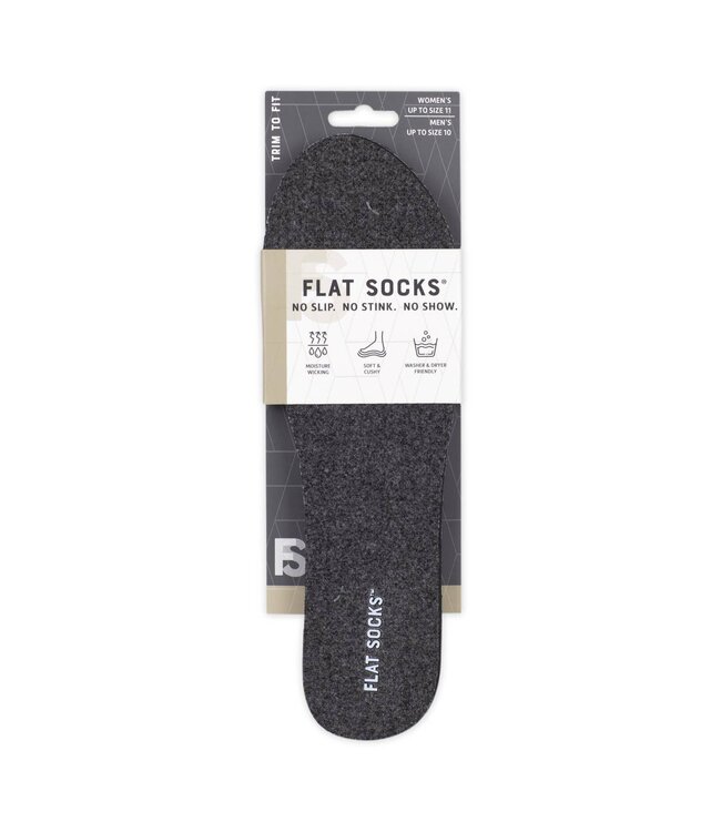 Flat Socks Heather Grey Large