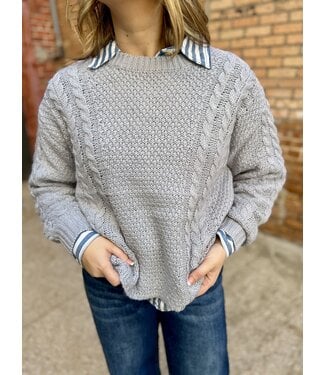 be cool The Gathering Sweater Grey 64585