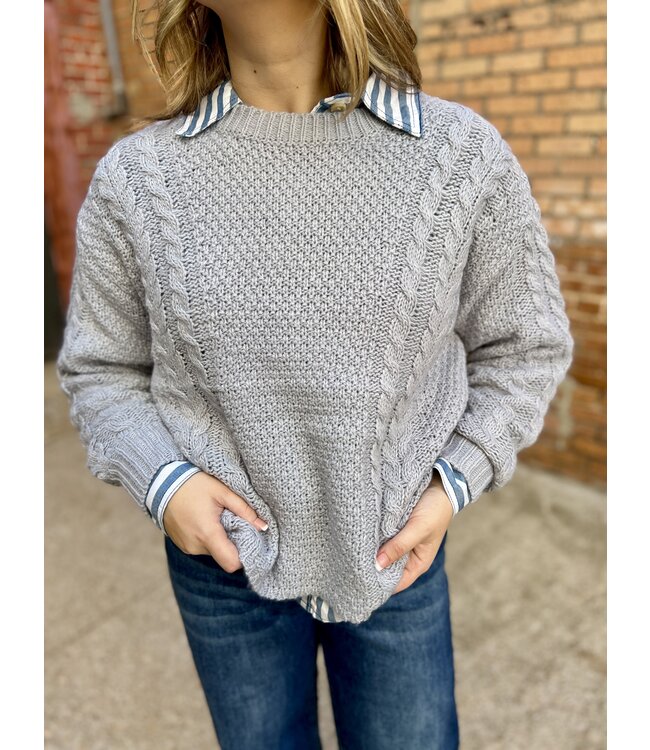 be cool The Gathering Sweater Grey 64585