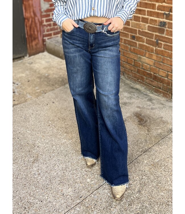 Flying Monkey HIGH RISE WIDE LEG JEANS Y2629