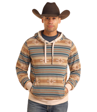 Panhandle Slim BM94T05364 Aztec Jacquard Hoodie Tan