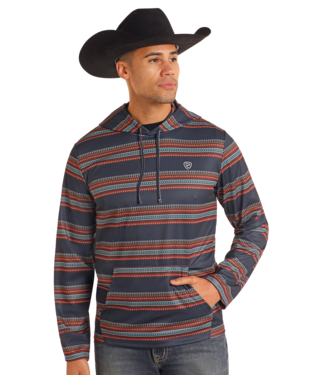Panhandle Slim BM94T05352 Printed Hoodie Navy