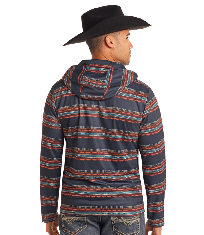 BM94T05352 Printed Hoodie Navy