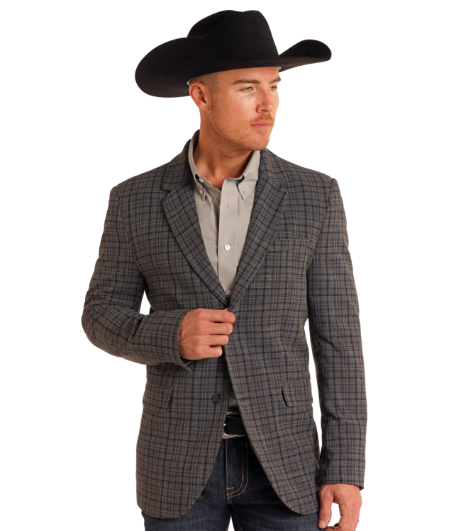 BM96C05507 Plaid Sports Coat Grey