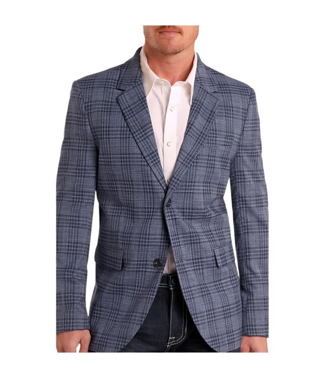 BM96C05506 Plaid Sports Coat Blue