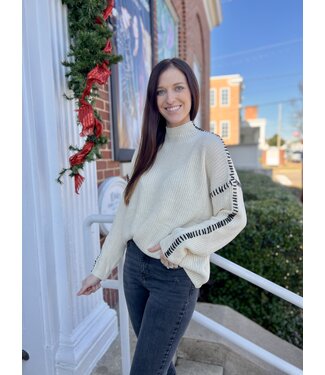 So Me The Contrast Stitch Sweater ST2207S