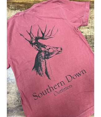 Southern Down Outfitters Deer Bust Red Tee