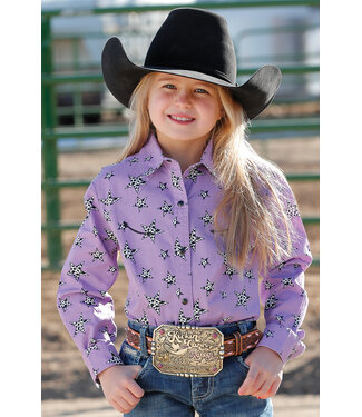 cinch Girls LS Print Purple CTW3370026