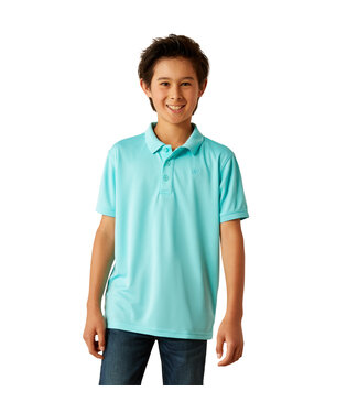 Ariat Intl 10055279 Boys Tek Polo Blue Radiance