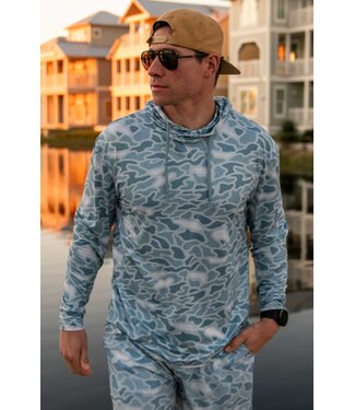 Burlebo Performance Hoodie Seaside Camo