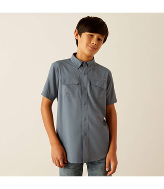 Ariat Intl 10055418 Boys VentTek Outbound SS Newsboy Blue