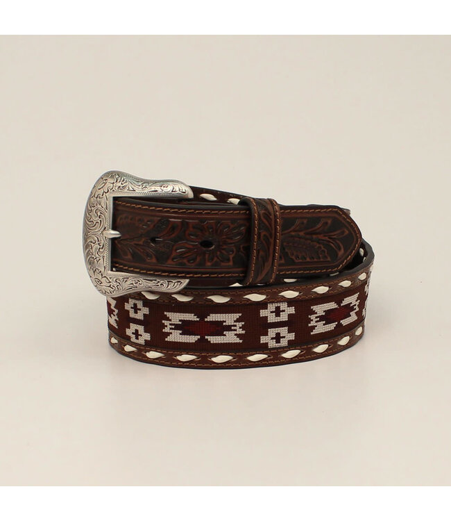 Brown Woven Aztec Whip Stitch Belt N210002702 R2