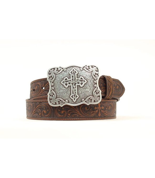 Cross Embossed Buckl Belt N3483802 R2