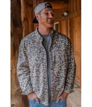 Burlebo Cotton Twill Button Up Classic Deer Camo