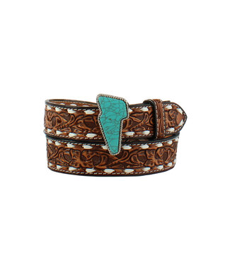 M&F Western Bolt Tooled Belt D140004802