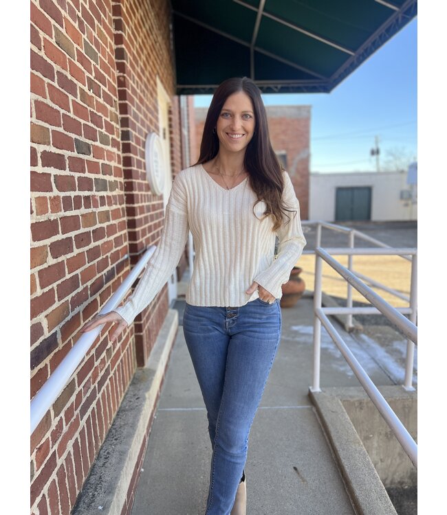 The Ivory  V-Neck Sweater 64959