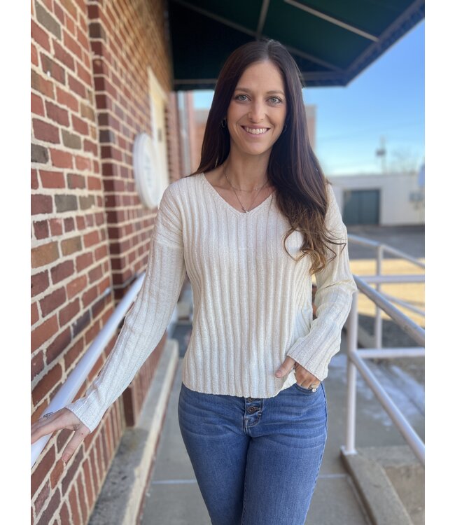 The Ivory  V-Neck Sweater 64959