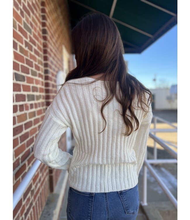 The Ivory  V-Neck Sweater 64959